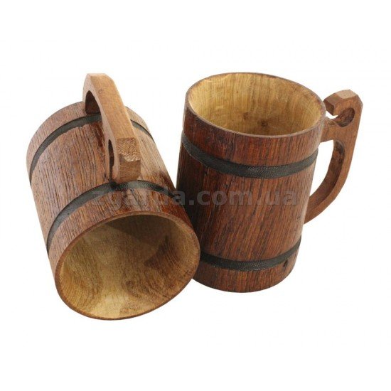 Wooden mug  14х10 0,5 л. (БД 01-10)