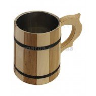 Wooden mug 15х13 0,5 л. (БД 01-06)