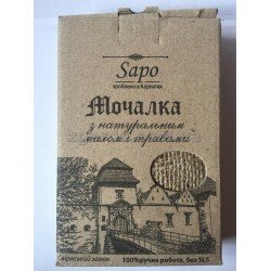 Мочалка з натуральним милом і травами. (КМ 01-38)