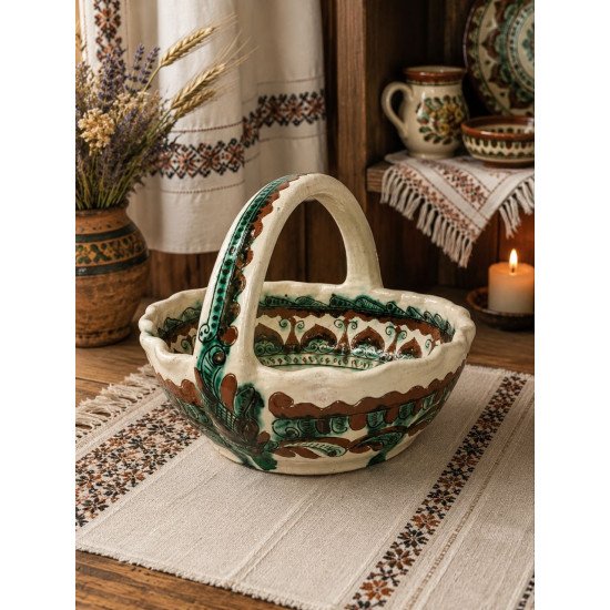 Косовская керамика пасхальная корзина 27х30х22 (КК 02-24)