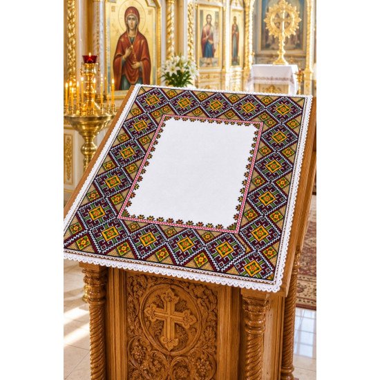 Вышитая салфетка 60х60 ВС 01-19