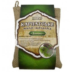 Мочалка з натуральним милом і травами. (КМ 01-56)